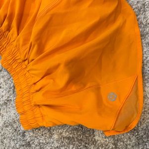 Bright Orange Lululemon shorts